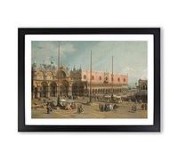The Square of Saint Mark by Giovanni Canaletto Framed Print | A2 Black Framed Wall Art | Ready to Hang | Modern Nature Picture | Living Room Bedroom Lounge Office