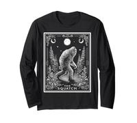 The Squatch Bigfoot Sasquatch Tarot Card Witchy Moon Long Sleeve T-Shirt