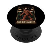 The Squatch Bigfoot Sasquatch Tarot Card Witchy Moon PopSockets Adhesive PopGrip