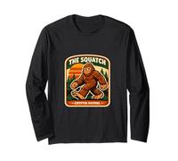 The Squatch Cryptid Patrol Vintage Bigfoot Sasquatch Mythic Long Sleeve T-Shirt