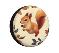 The Squirrel Is The Child Of The Leaf Spare Tire Cover Wheel Tire Covers,Waterproof Dust-Proof Tire Covers Protector Universal Fit For Trailer Rv Suv Truck Camper 14 Inch