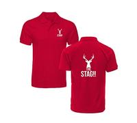 The Stag Polo Shirt, Stag Do, Hen Do, Bachelor Party Gift Polo Top Red