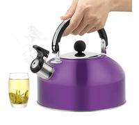 The Stainless Steel Boiled Snack Tea - Kishelor Kettle with Whistle, for Wood Stove, Halogen and Electricity | Tea with Ergonomic Handle, Ideal for