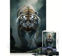 The Stalking Tiger Jigsaw Puzzles for Adults1000 Pieces Boost Memory Soothing Fun Premium Cut Thoughtful Gift (38x26cm)
