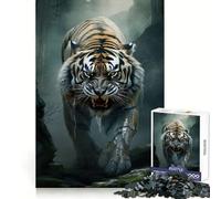 The Stalking Tiger Jigsaw Puzzles for Teenagers 1000 Brain Workout Toy Simple Fun Image Assembly Cherished Gift (50x75cm)