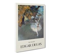The Star Ballet Ballerina Dancer By Edgar Degas Exhibition Museum Painting Canvas Wall Art Print Ready to Hang, Framed Picture for Living Room Bedroom Home Office Décor, 24x16 Inch (60x40 cm)