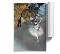 The Star Ballet Ballerina Dancer By Edgar Degas | Unframed Wall Art Print | Ready to Frame Poster | Modern Home Decor Picture | Artwork for Living Room, Bedroom or Office | A4 (21 Ã- 29.7 cm)