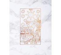 The Star: College Ruled Journal | 8.5 x 11 A4 Notebook | Soft White Marble and Rose Gold Tarot Card - 150 College Ruled Lined Pages (Rainbow Marble and Rose Gold - College Ruled Composition Notebook)