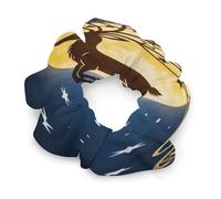 The Star Deer Treads on The Moon Scrunchies for Women No Damage Hair Ties Big Elastic Ponytail Holder Gentle On Hair Scrunchies Stylish Hair Accessories Soft Hair Bands Cute No-Crease Pony Tail
