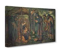 The Star Of Bethlehem By Edward Burne-Jones Canvas Print | Gallery Wrapped 30mm Frame Wall Art | 30x20 inches | Ready to Hang | Contemporary Space Picture | Living Room Bedroom Lounge Office