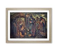 The Star Of Bethlehem By Edward Burne Jones Classic Painting Framed Print | A2 Oak Framed Wall Art | Ready to Hang | Classic Space Picture | Living Room Bedroom Lounge Office