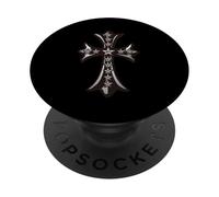 The Star Pave Diamonds Silver Cross PopSockets Adhesive PopGrip