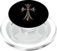 The Star Pave Diamonds Silver Cross PopSockets PopGrip for MagSafe