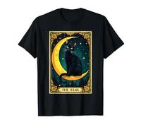 The Star Tarot Card Black Cat And Moon T-Shirt