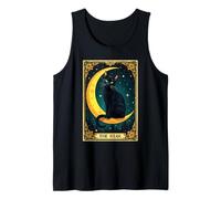 The Star Tarot Card Black Cat and Moon Tank Top