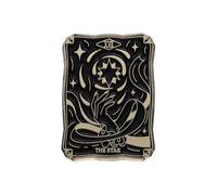 THE STAR Tarot Card Pin Badge Gothic Magic Pagan Lapel Brooch Death Fortune Teller Occult Myth Mythical Magical Bag Jacket Gift Black Cards Goth Dark Hope Faith Healing