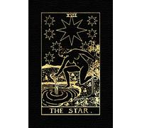 The Star: Tarot Journal Notebook Lined, Black And Gold (College Ruled, 110 Pages, 9"x6") (Tarot Card Notebook)