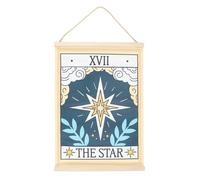 The Star Vintage Tarot Wall Hanging - Celestial Tarot Card Design for Hope & Inspiration - Durable Fabric with Loops - Perfect for Tarot Lovers & Spiritual Décor