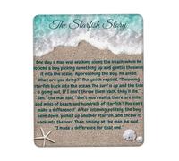 The Starfish Story, You Can Make A Difference Mouse Pad Gaming Mouse Mat Non-Slip Rubber Funny Mousepad for Computer Laptop Gamer 7.9x9.4 inch