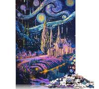 The Starry Night Cyberpunk Cosmic Fantasy Puzzle Precise Interlocking Paper Rectangular Jigsaw Puzzle for Boy Or Girl 1000pcs (75x50cm)