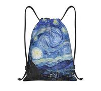 The Starry Night Drawstring Bag Lightweight Drawstring Backpack Waterproof Cinch Sack Pack For Trainer Picnic Travel 36X42Cm