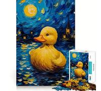 The Starry Night Duck for Adults 1000 Piece Jigsaw Puzzle Pure Logic Toy Peaceful Time Sharp Cut Heartfelt Gift (50x75cm)
