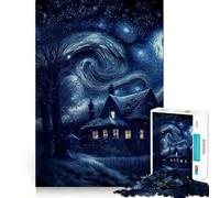 The Starry Night Universe 1000 Piece Jigsaw Puzzles for Adults Jigsaw Memory Lift Slow Enjoy Image Assembly Creative Gift (38x52cm)