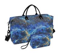 The Starry Sky A Shooting Star Passing by Decorative Large Travel Duffel Luggage Sports Gym Tote Bag with Adjustable Strap for Travel Large Capacity bulto para viajar