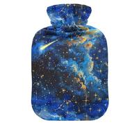 The Starry Sky A Shooting Star Passing by hot Water Bottles with Soft Cover, 1L Warmer Bag for Hot and Cold Therapies,Hot and Cold Therapies,Bolsa para agua Caliente