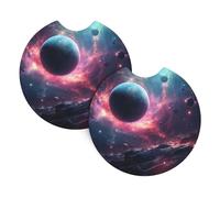 The stars are falling. Printed Coasters (2.7 inches in diameter) - Water-absorbent and leak-proof coasters
