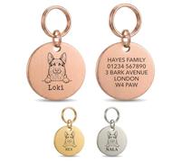 The Stately Hound German Shepherd Gifts, Personalised Dog Tag, Rose Gold, S