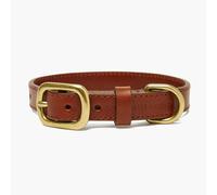 The Stately Hound Handmade Luxury Leather Dog Collar - Hand-Stitched Premium Genuine Leather, Durable Gold-Coloured Hardware, Adjustable Fit for Small, Medium & Large Dogs (Tan, Extra Small)