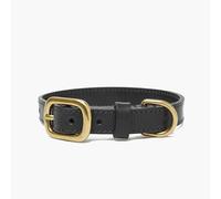 The Stately Hound Handmade Luxury Leather Dog Collar - Hand-Stitched Premium Genuine Leather, Durable Gold-Coloured Hardware, Adjustable Fit for Small, Medium & Large Dogs (Black, Extra Small)