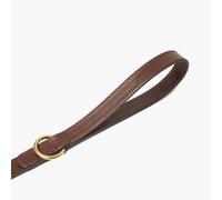 The Stately Hound Leather Dog Lead - Hand-Stitched Genuine Leather, Durable Gold Hardware, Strong & Comfortable Dog Leash for Walking & Training (Brown, Standard)