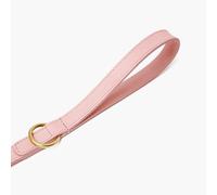 The Stately Hound Leather Dog Lead - Hand-Stitched Genuine Leather, Durable Gold Hardware, Strong & Comfortable Dog Leash for Walking & Training (Pink, Standard)
