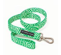 The Stately Hound Long Green Dog Lead - 120 cm Waterproof Heavy-Duty Nylon Leash for Medium & Large Dogs, Locking Carabiner, Tangle-Free 360° Swivel, 2 cm Wide (Green & White, Standard Lead)