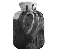 The Statue of Liberty Bear hot-Water Bottle with Soft Cover, 2L Warm Compress for Tummy Warmer,Tummy Warmer,compresas calientes para el vientre