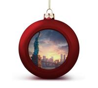 The Statue of Liberty Christmas Baubles Hanging 2PCS