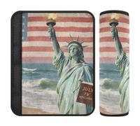 The Statue of Liberty Independence Day Shoulder Strap Padding,Release Stress to Your Neck and Shoulders,car seat Accessories for Truck Airplane Most Cars forro para cinturon de