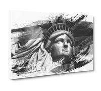 The Statue of Liberty New York City Vol.1 V1 Canvas Print | Gallery Wrapped 30mm Frame Wall Art | 30x20 inches | Ready to Hang | Modern Cityscape Picture | Living Room Bedroom Lounge Office