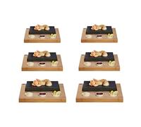 The SteakStones Sizzling Starter Set, an Official SteakStones Hot Stone Cooking Product. A Fun, Interactive Way to Enjoy Steak on The Stone Using Steak Stones as seen on Dragons Den, Set of 6