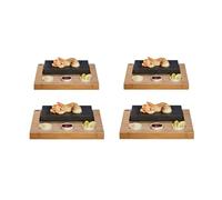 The SteakStones Sizzling Starter Set, an Official SteakStones Hot Stone Cooking Product. A Fun, Interactive Way to Enjoy Steak on The Stone Using Steak Stones as seen on Dragons Den, Set of 4