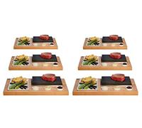 The SteakStones Sizzling Steak Set, an Official SteakStones Hot Stone Cooking Product. A fun, interactive way to enjoy Steak on the Stone using Lava Stone Steak Stones as seen on Dragons Den, Set of 6