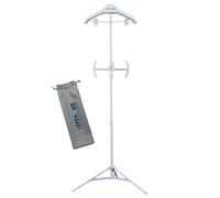 The Steamer Stand DELUXE | Adjustable Standing Garment Steaming Rack with Hanger | Fast, Foldable, Portable Clothes Steam Ironing Solution for Travel & Home