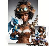 The Steampunk Enchantress 1000 Piece Jigsaw Puzzles for Adults Jigsaw Memory Lift Slow Enjoy Image Assembly Creative Gift (50x75cm)