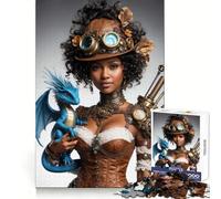 The Steampunk Enchantress 1000 Piece Jigsaw Puzzles for Adults Jigsaw Thought Toy Indoor Fun Accurate Edge Art Collectible (38x52cm)