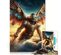 The Steampunk Guardian Jigsaw Puzzles for Adults 1000 Piece Memory Boost Cozy Time Pattern Assembly Santa Wish List (50x75cm)