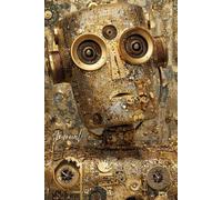 The Steampunk Robot Journal: Retro Fantasy Writing Notebook: A magical retro robot Notebook with glowing metallic accents, perfect for writing, sketching, and creative inspiration