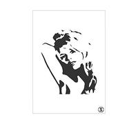 The Stencil Studio Famous Faces Range - Brigitte Bardot Reusable Stencil - Size Small (A4) (10027S)