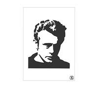 The Stencil Studio Famous Faces Range - James Dean Reusable Stencil - Size Small (A4) (10153S)